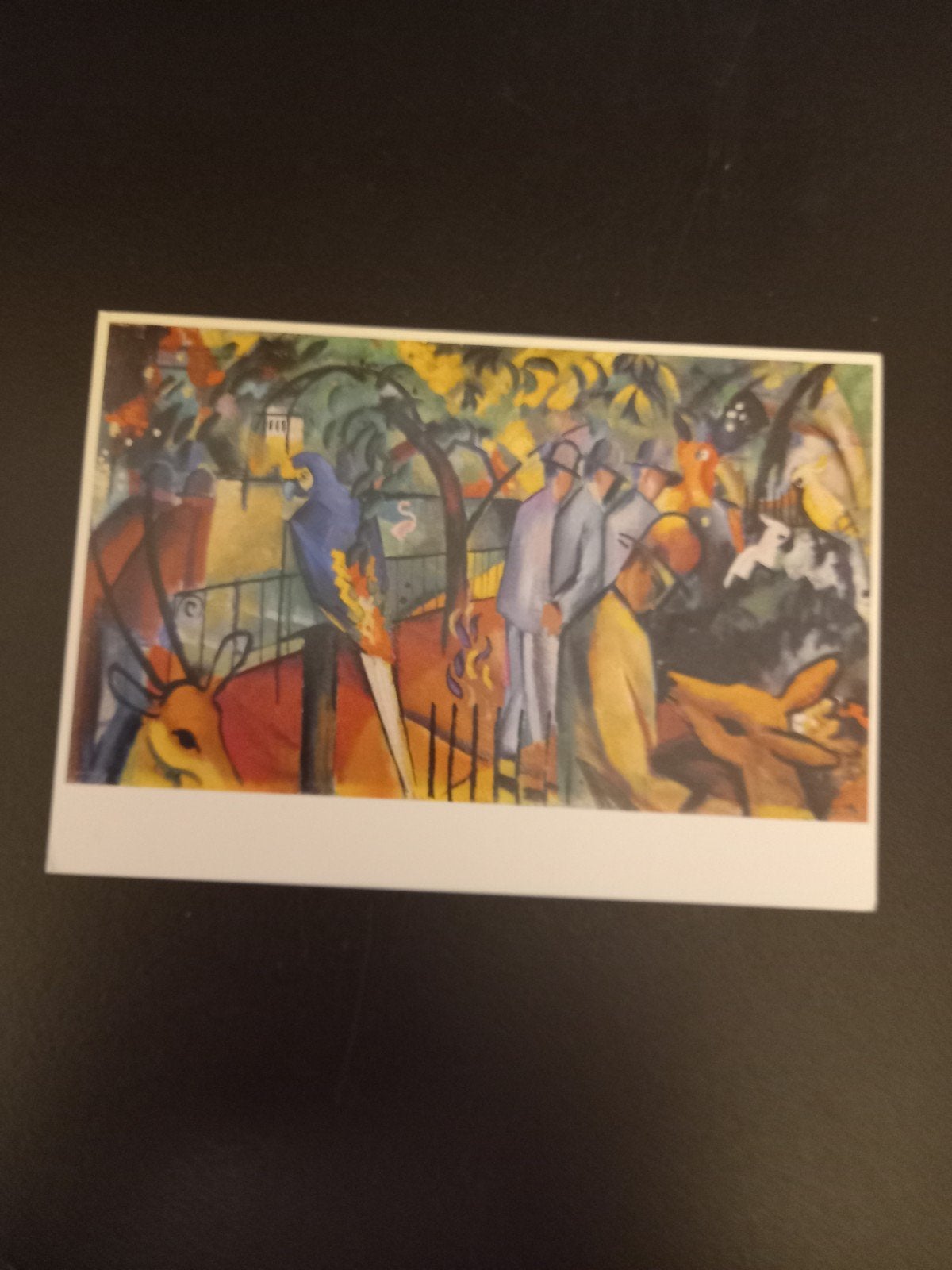 kunstkaart  August Macke. Zoologischer Garten., Verzenden, Gelopen