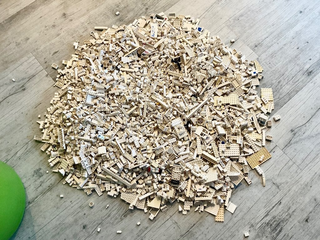 Circa 8 Kilo ‘witte’ LEGO blokjes - lees omschrijving, Ophalen of Verzenden, Gebruikt, Losse stenen, Lego