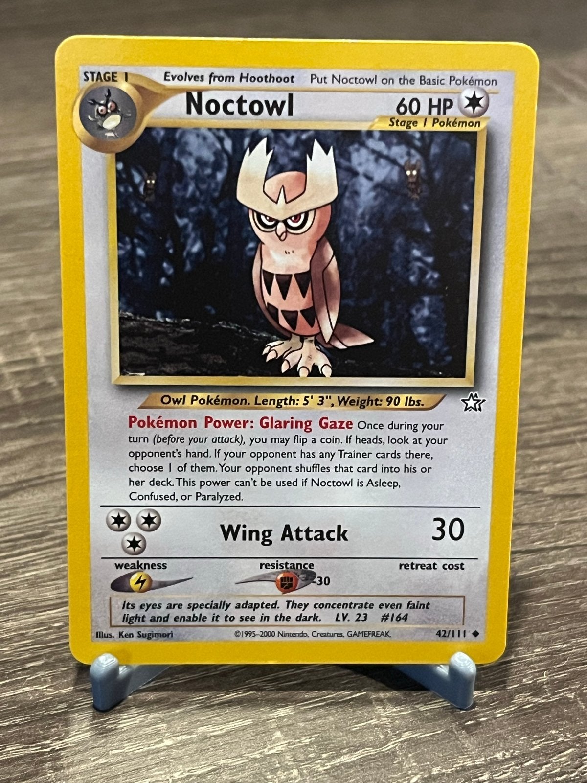 Noctowl (42/111) - Neo Genesis  - EX, Ophalen of Verzenden, Zo goed als nieuw, Losse kaart