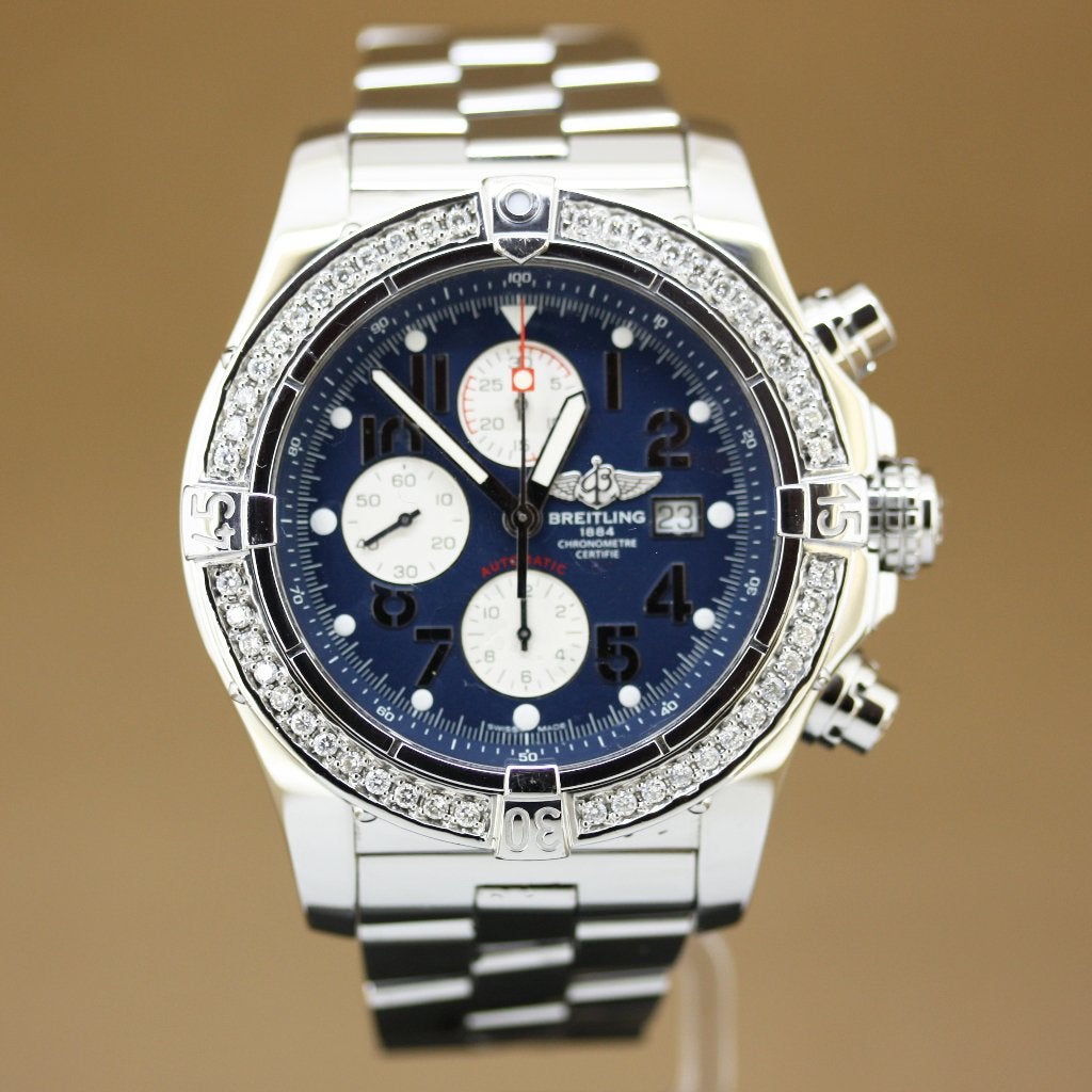 Breitling Super Avenger A13370 Blauw Diamant