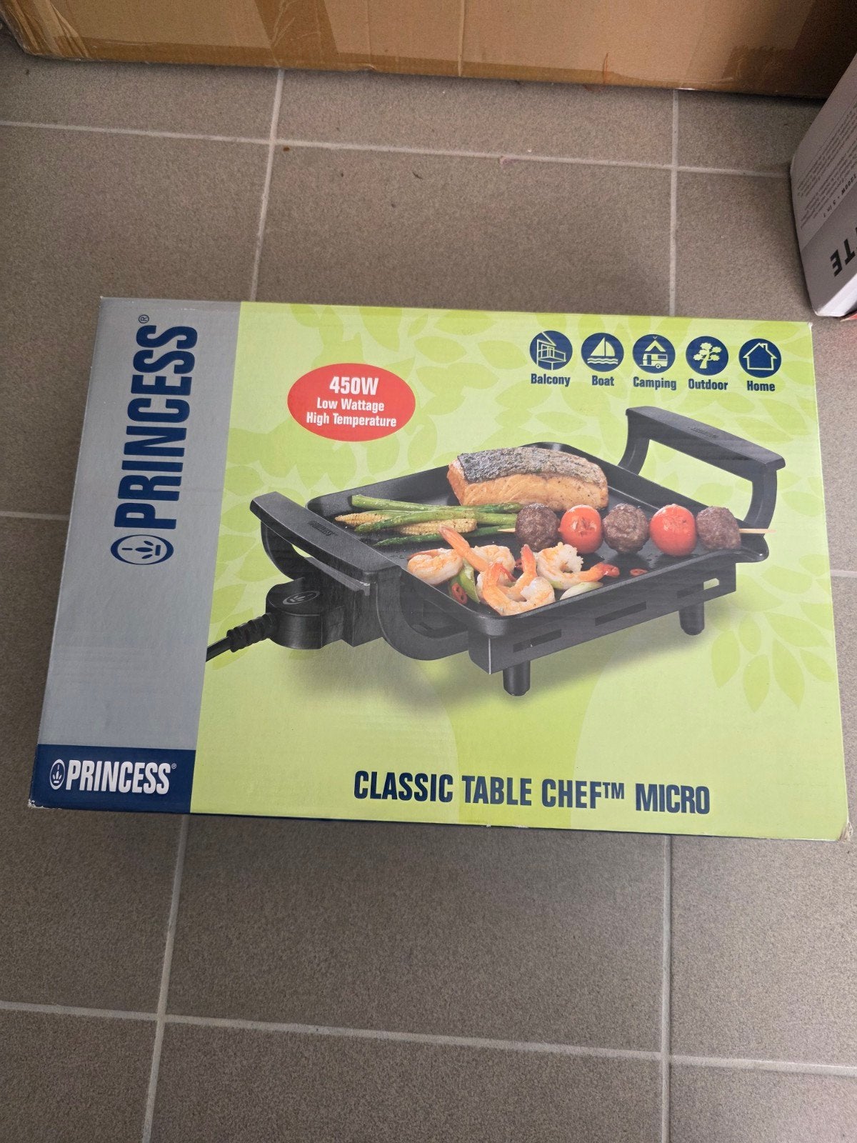 Princess Classic Table Chef Micro Tafelgrill 450W, Ophalen of Verzenden, Nieuw, Tafelgrill