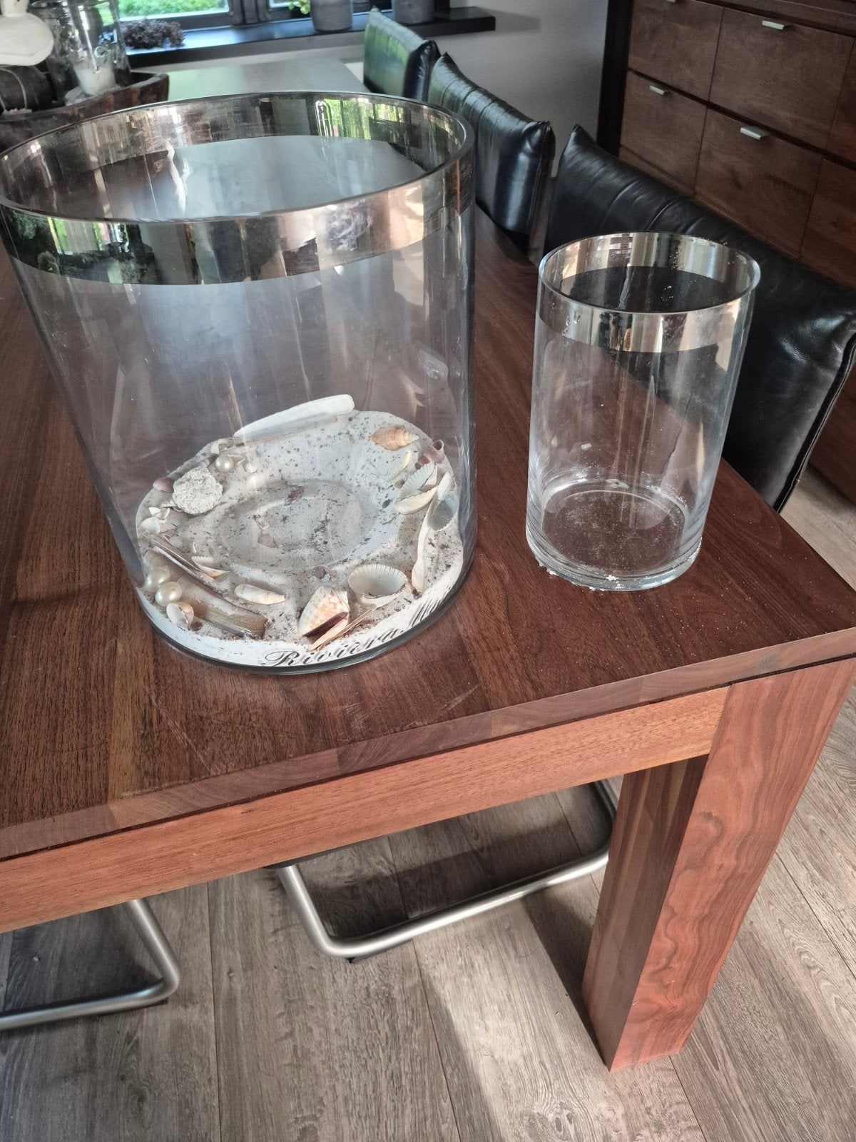 Dubbele glazen decoratieve vaas van RM, Ophalen