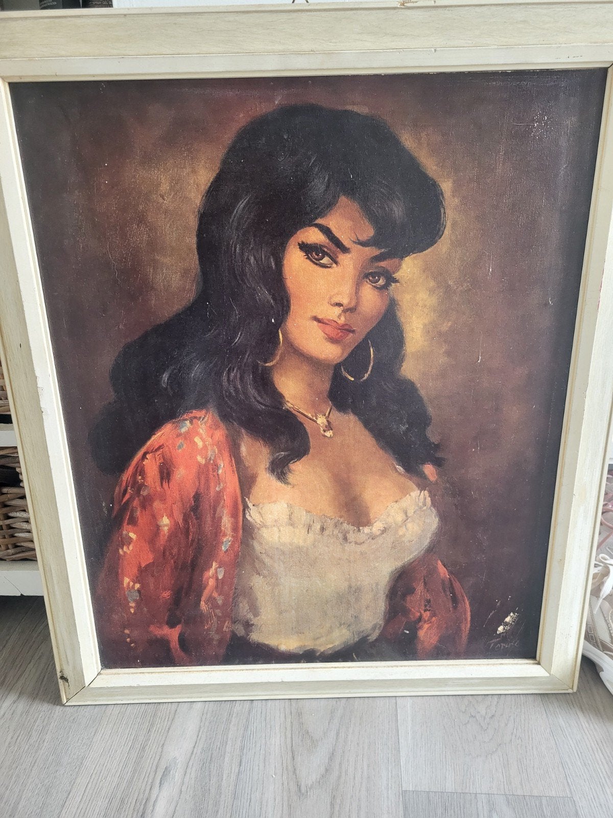 schilderij zigeunermeisje van torino, Ophalen, Gesigneerd, Portret of Personen