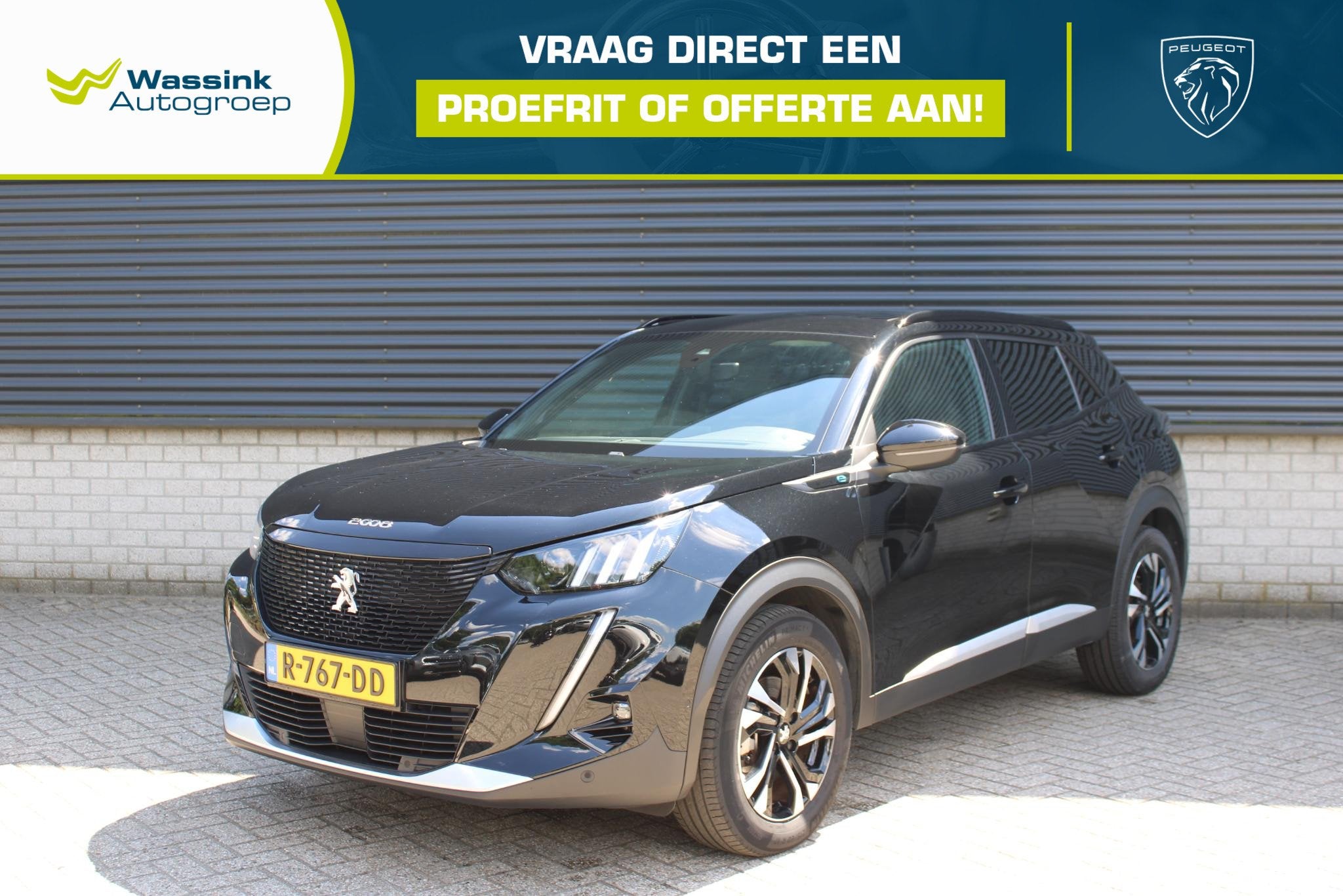 Peugeot e-2008 EV GT 50 kWh SOH 93,8% Panoramadak, Auto's, 330 km, 136 pk, Gebruikt, Leder en Stof