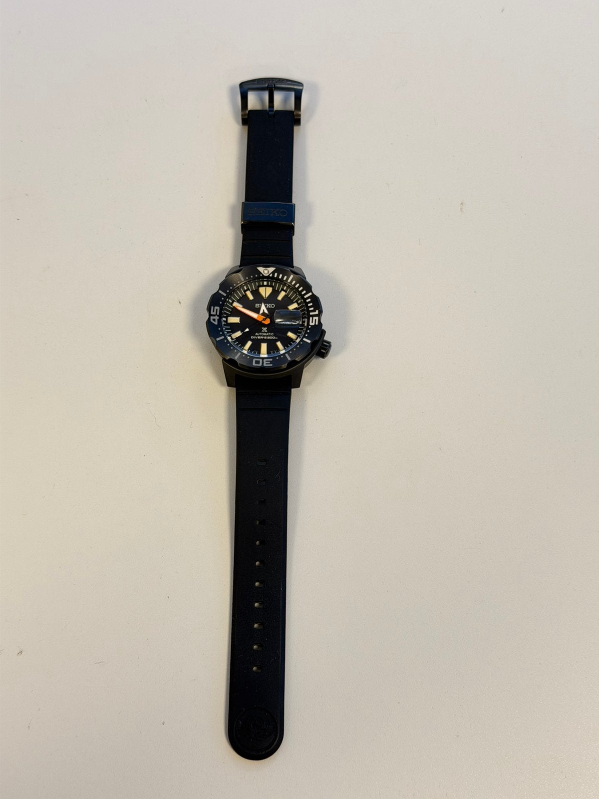 Seiko Prospex Black Monster - Limited Edition automatic, Zwart, Ophalen of Verzenden, Zo goed als nieuw, H
