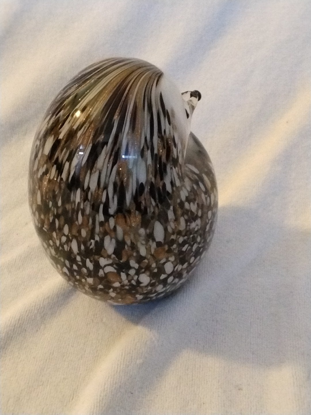 Glazen Egel Figuur - 12 cm hoog, 9 cm diameter, Meerkleurig, Overige stijlen, Ophalen of Verzenden, Zo goed als nieuw