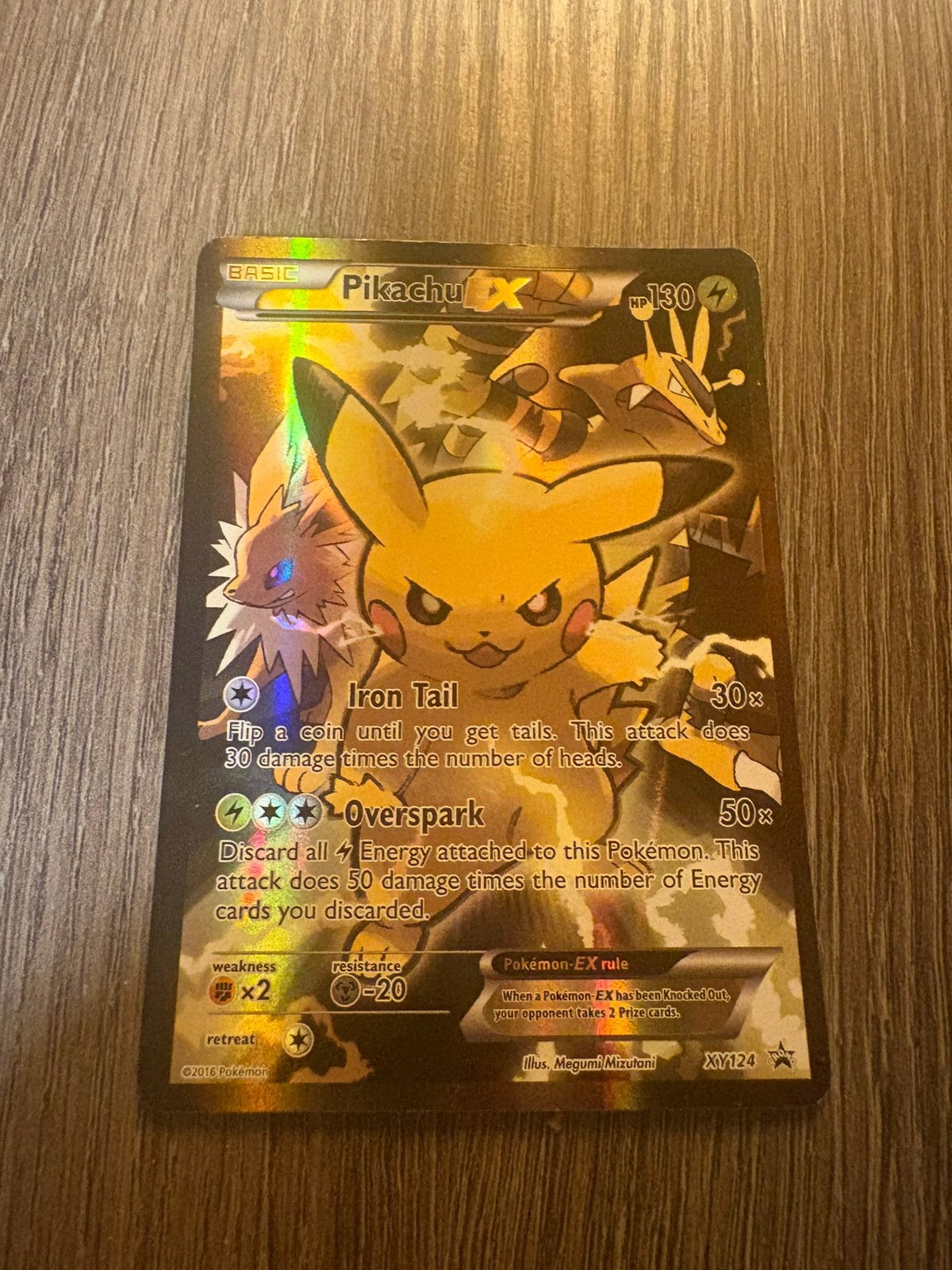 Pikachu EX full art 2016 Promo, Ophalen of Verzenden, Nieuw, Losse kaart, Foil