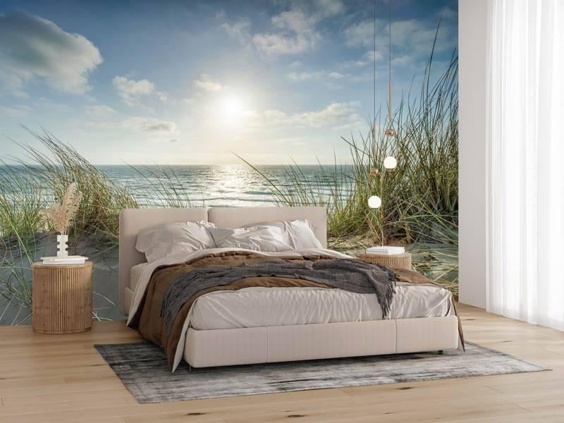 Fotobehang / Behang - Natuur - Strand met Duinen en Zee, Huis en Inrichting, Stoffering | Behang, Verzenden, Minder dan 10 m²
