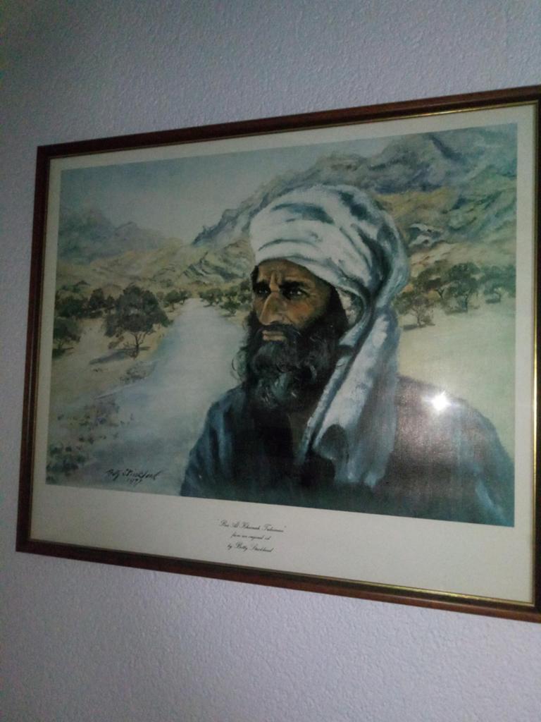 Ingelijste print "Ras Al Khaimah Tribesman" Betty Strickland, Antiek en Kunst, Kunst | Schilderijen | Klassiek, Ophalen of Verzenden