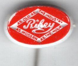 Riley rood op wit plastic auto speldje ( C_210 ), Verzenden, Zo goed als nieuw, Transport, Speldje of Pin