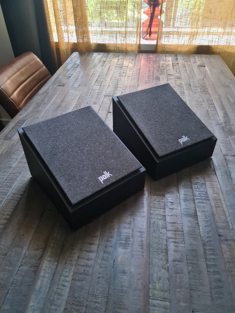 Polk Audio Monitor XT90 Dolby Atmos Speakers, Zo goed als nieuw, 60 tot 120 watt, Surroundset, Geschikt voor surround/home cinema