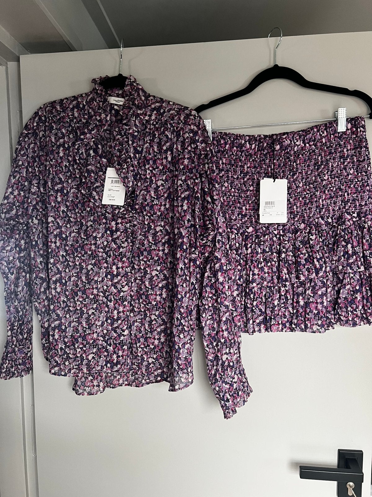 Nieuwe set Isabel Marant Etoile rok en blouse, Ophalen of Verzenden, Nieuw, Maat 38/40 (M), Paars