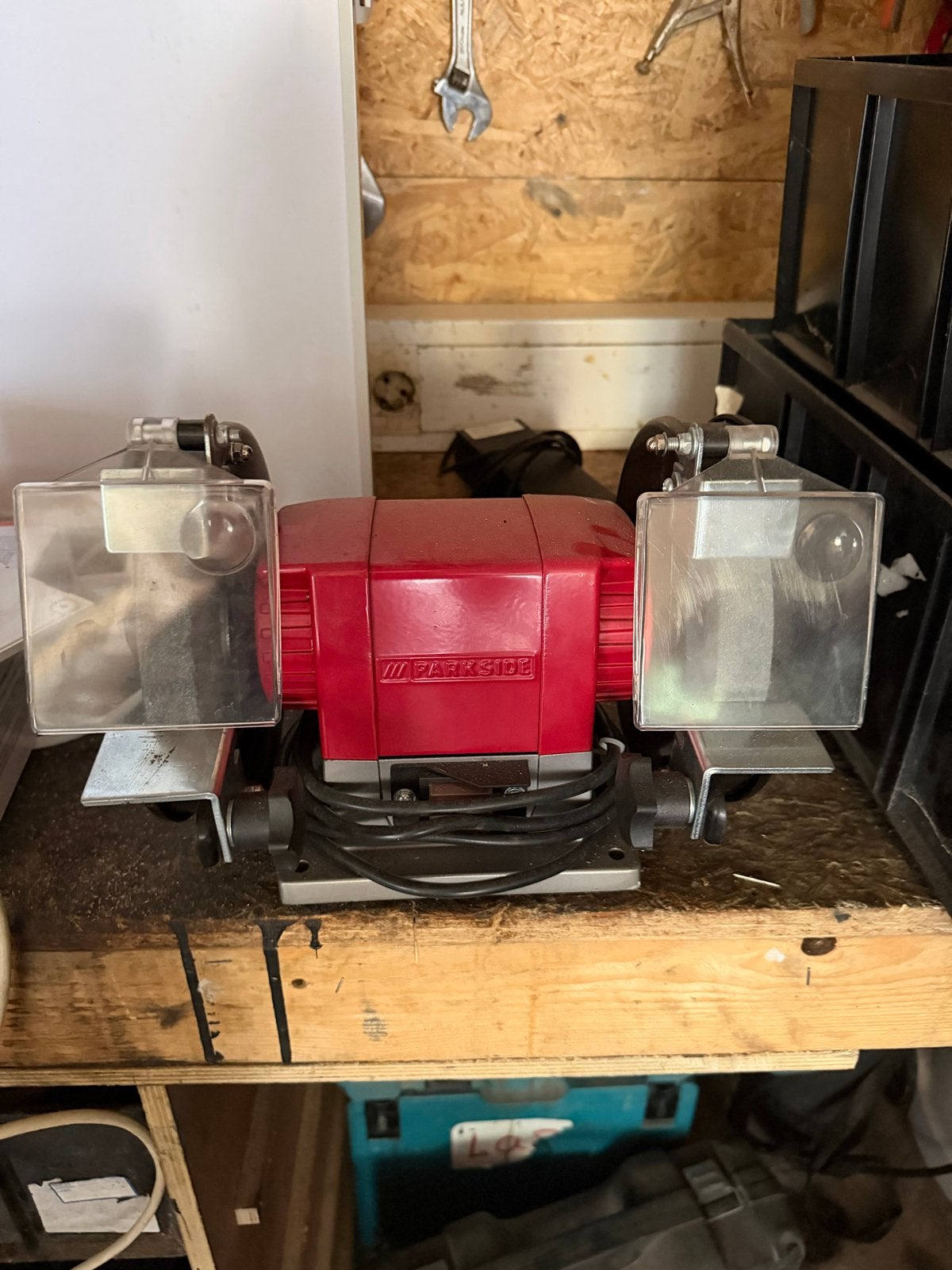 Parkside Werkbankslijpmachine, Doe-het-zelf en Verbouw, Gereedschap | Slijpmachines, Ophalen, Zo goed als nieuw, Minder dan 700 watt