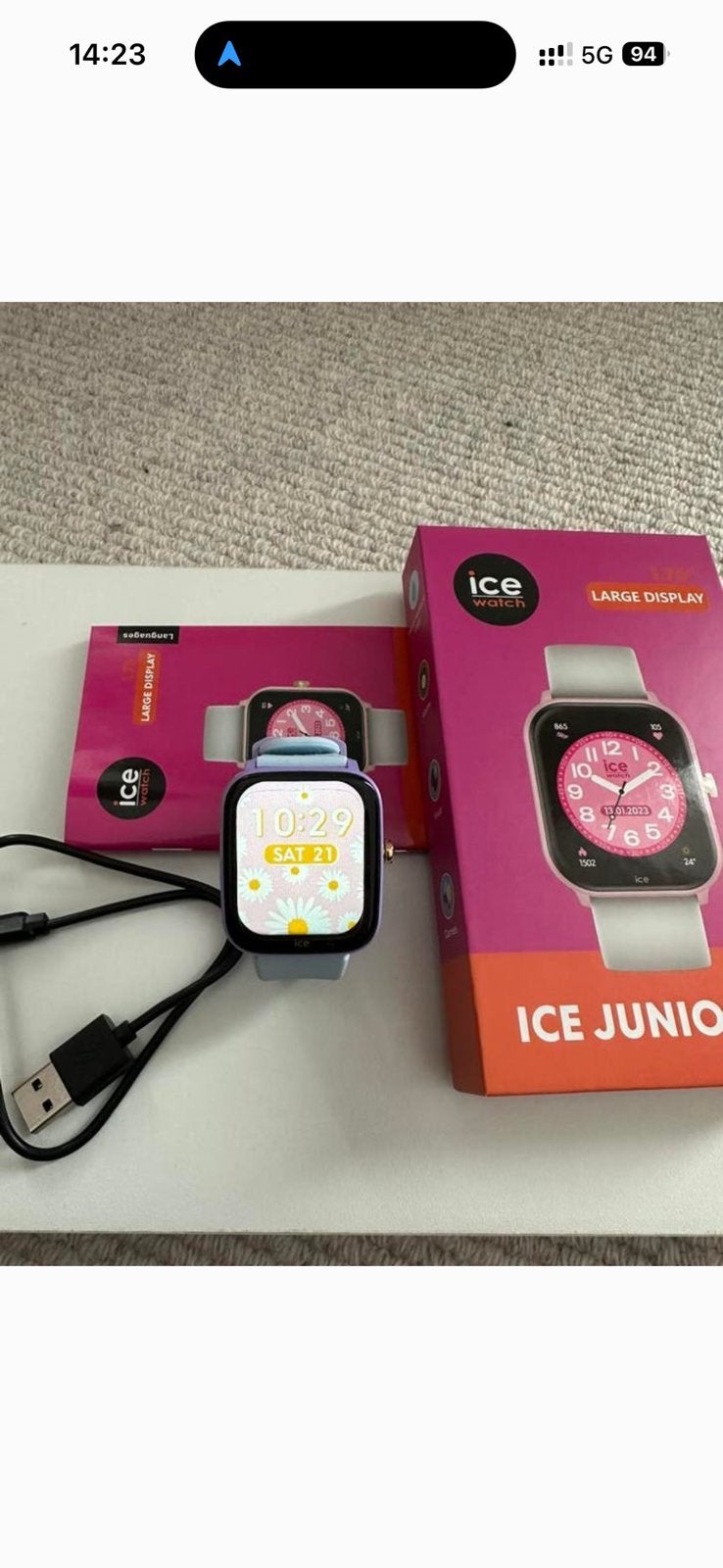 Ice Junior 2.0 Smartwatch - Paars met Oplaadkabel, Ophalen of Verzenden, Nieuw, Paars, Jongen of Meisje