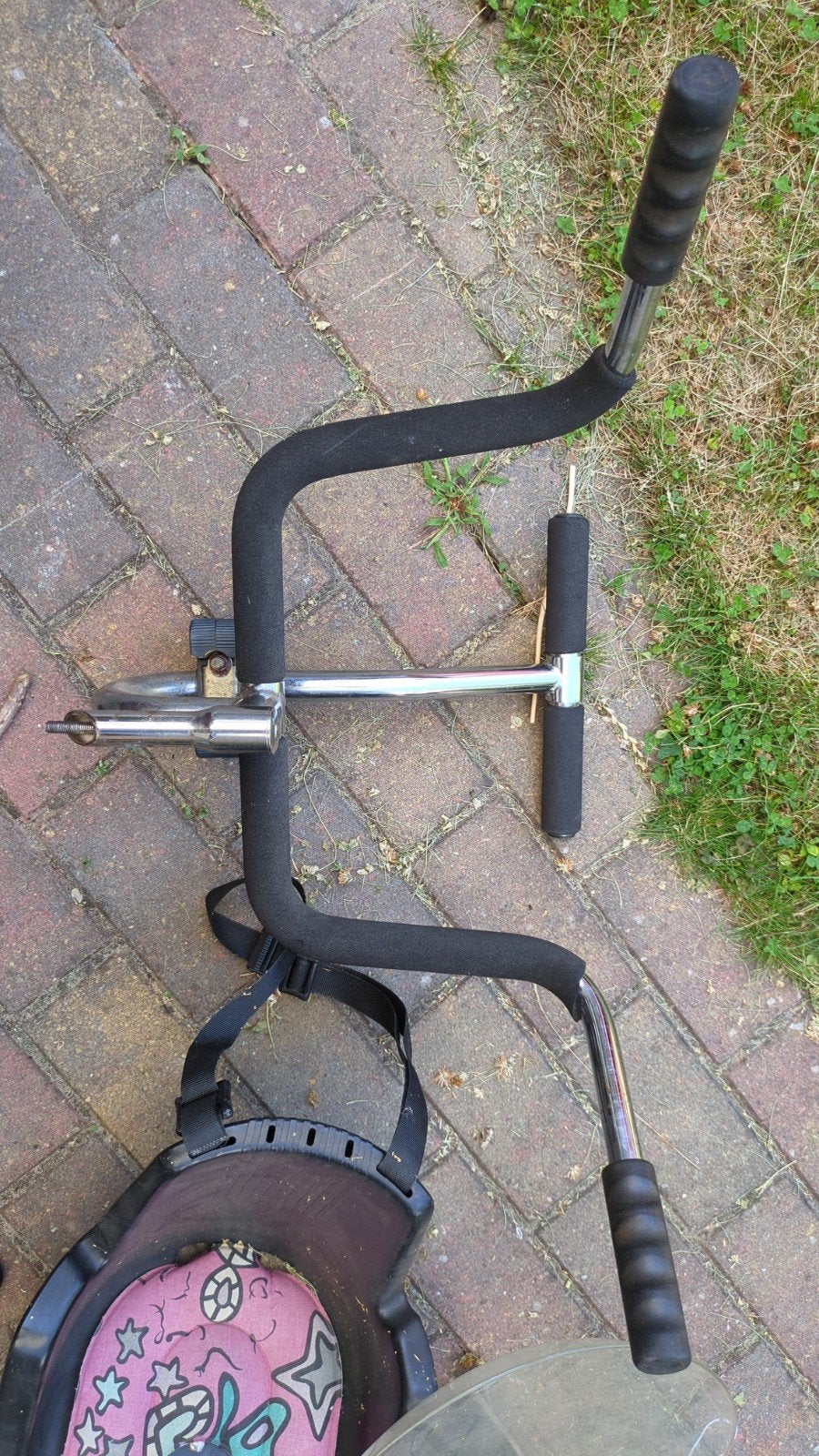 Moederstuur met fietsstoeltje, Ophalen, Onbekend, Voorzitje, 0 t/m 13 kg