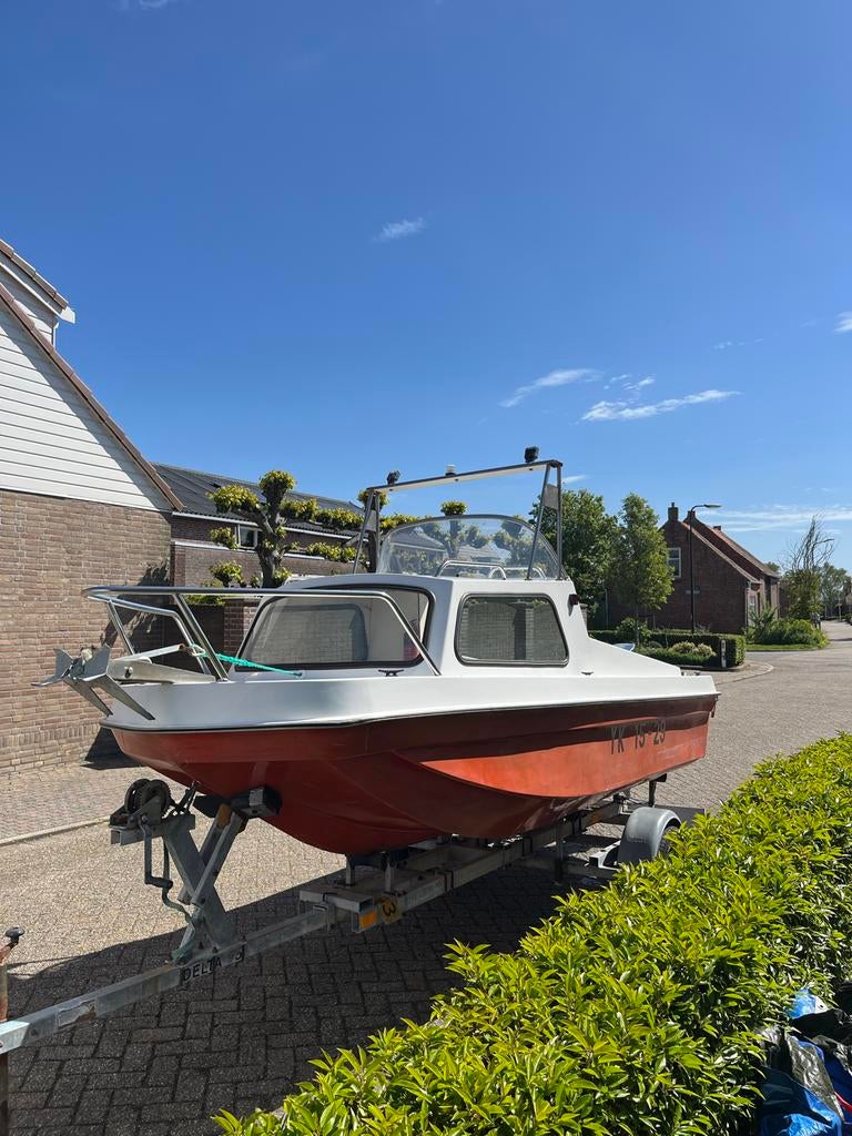 Kajuitboot/visboot met 40 pk Yamaha, Gebruikt, Ophalen of Verzenden, 30 tot 50 pk, Buitenboordmotor