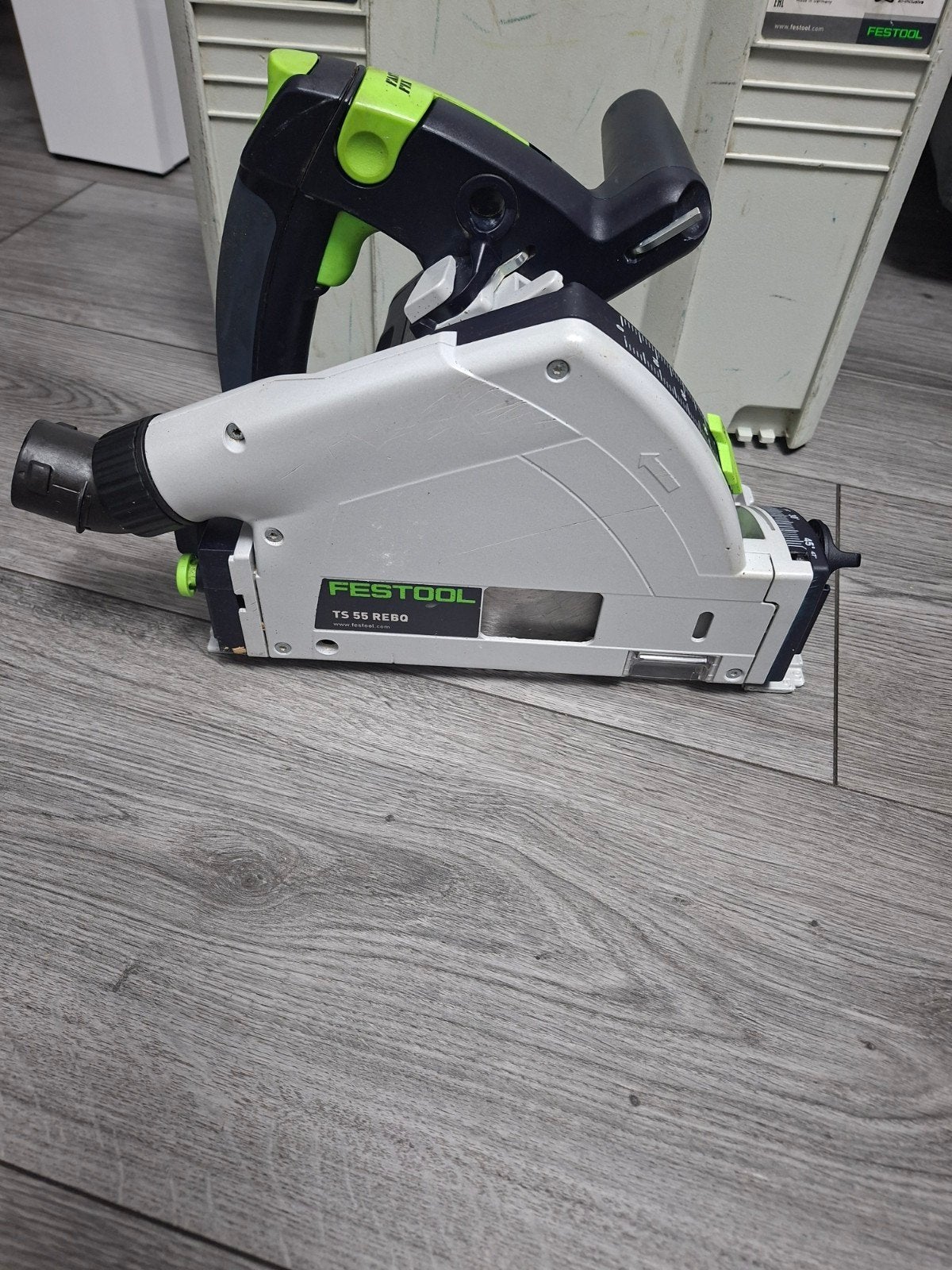 Festool TS 55 REBQ Plus invalzaag, Gebruikt, Invalzaag, Ophalen of Verzenden, 30 tot 70 mm