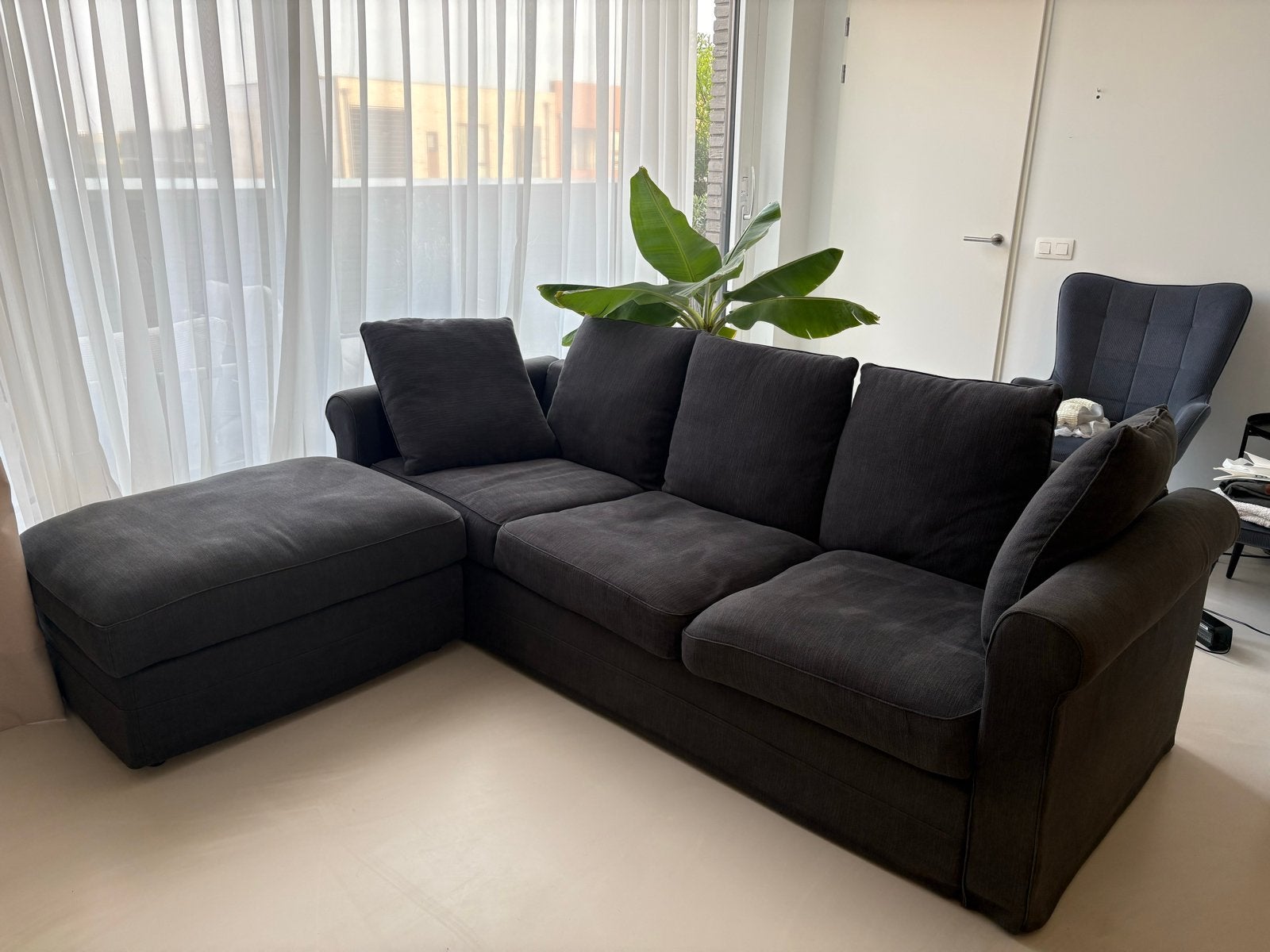 Ikea 3-zitsbank met chaise longue, Ophalen, Gebruikt, 100 tot 125 cm, Hoekbank
