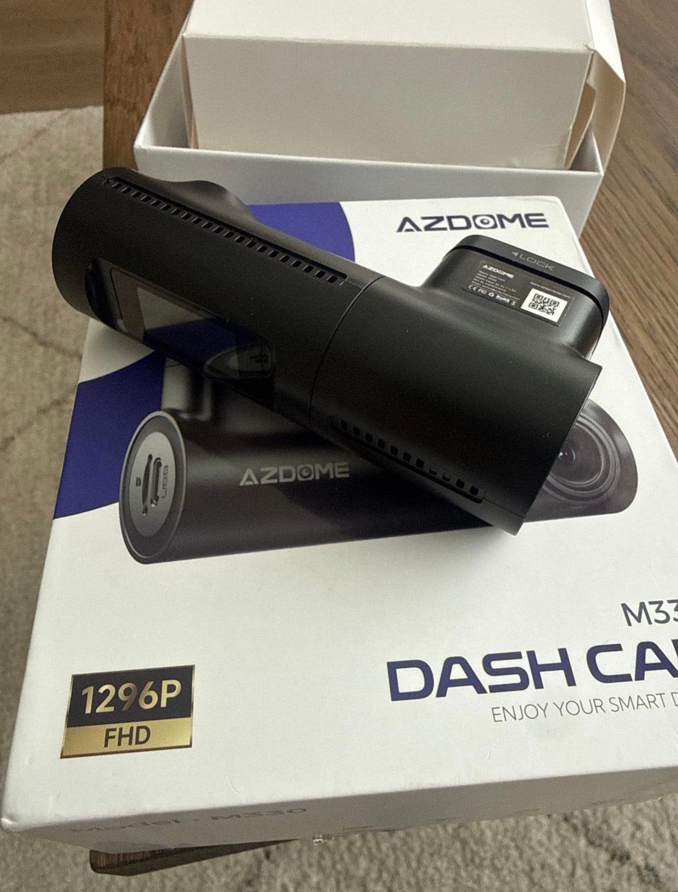 AZDOME M330 Dashcam 1296P FHD met 128GB SD-kaart, Full HD, Minder dan 8x, Zo goed als nieuw, Geheugenkaart