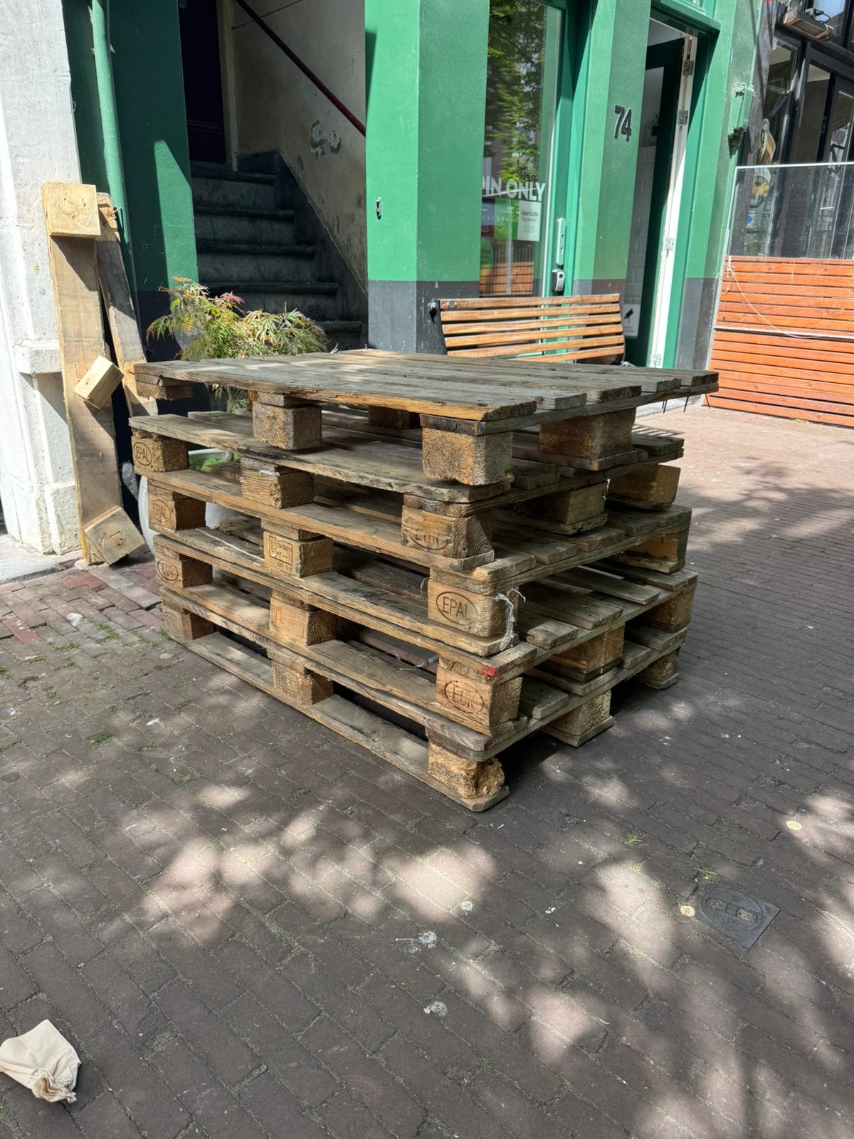 Gratis statiegeld - 5 x pallets, Ophalen, Zo goed als nieuw, Pallet, Minder dan 200 cm
