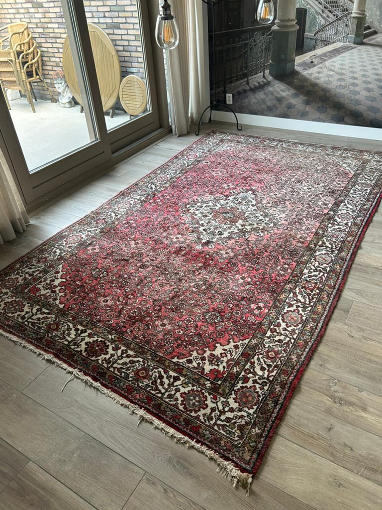 Antiek Perzisch tapijt Hamadan,  Endjalas 3,48 x 2,08 meter, Ophalen, Gebruikt, 200 cm of meer, 200 cm of meer