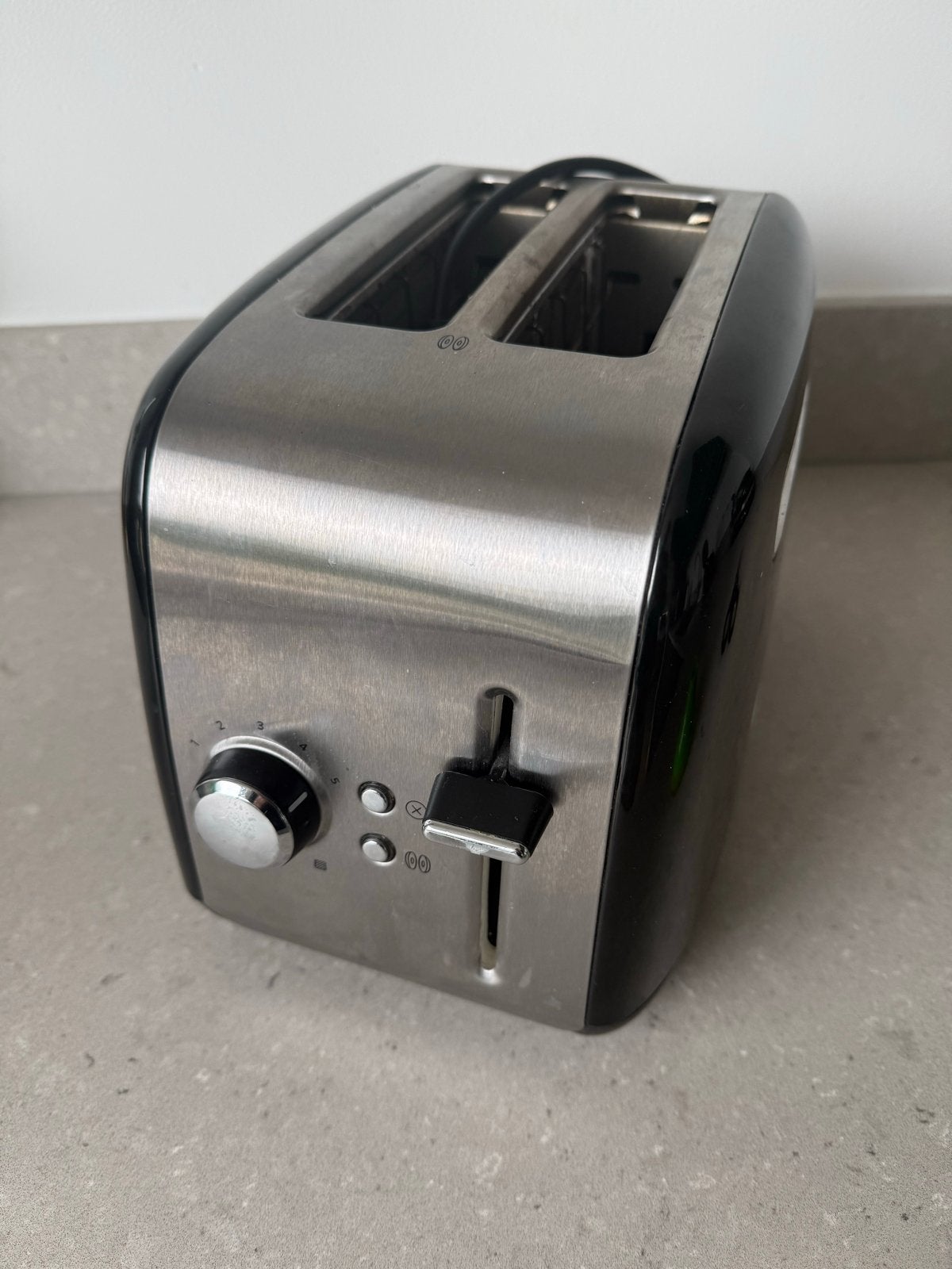 KitchenAid broodrooster - Zwart/RVS DEFECT!, Ophalen of Verzenden, Gebruikt, Meer dan 8 standen