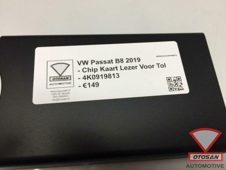 vw passat b8 2019 chip kaart lezer voor tol 4k0919813, Gebruikt, Volkswagen, Volkswagen AG, Berliner Ring 2
38440  Wolfsburg, DE