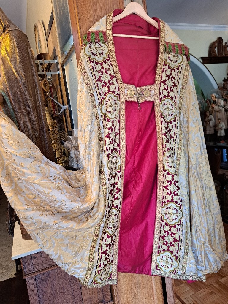 antiek vintage Priester Kleding Chasuble Kazuifel Stola Albe, Ophalen of Verzenden