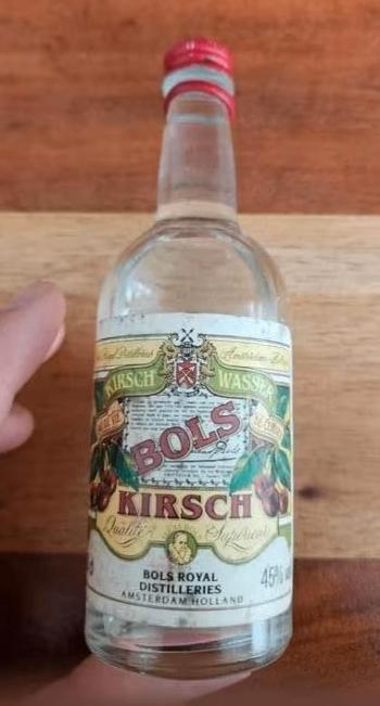 Te ruil: antiek Bols Kirsch flesje, Verzamelen, Ophalen of Verzenden, Gebruikt, Verpakking