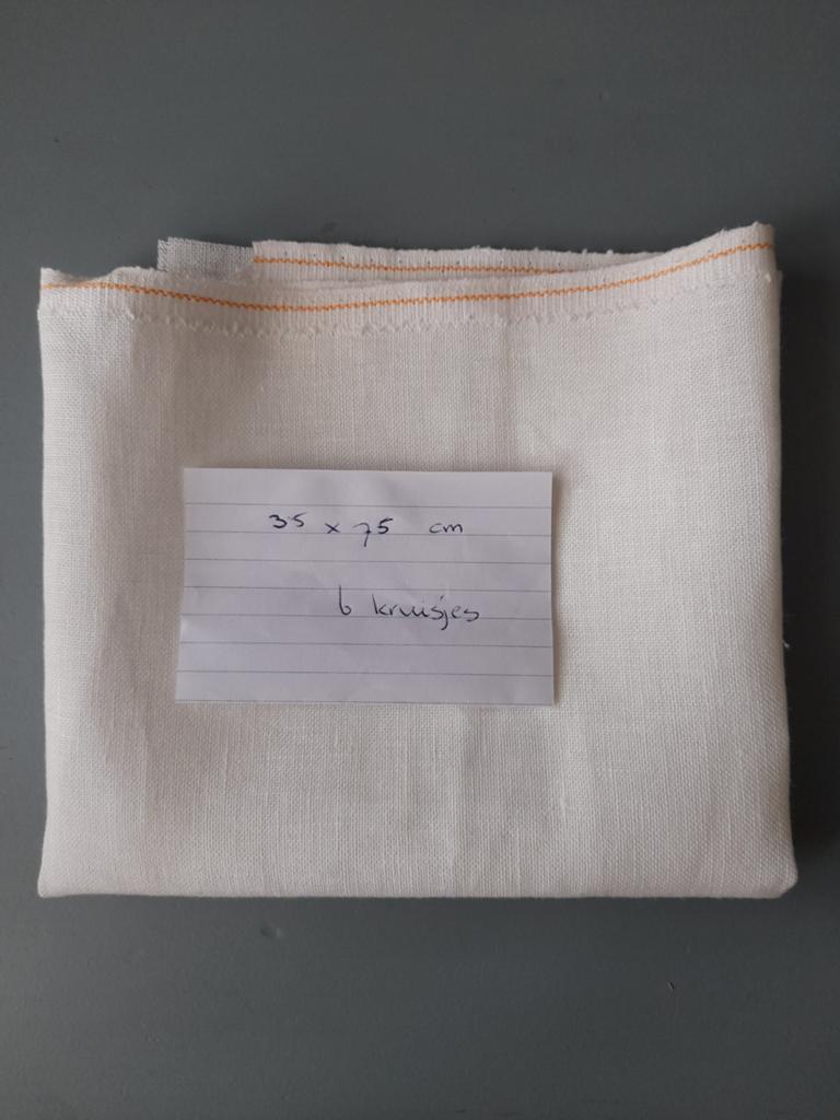 Borduurlinnen ecru. 35x75cm cm, Ophalen of Verzenden, Nieuw, Borduurpakket