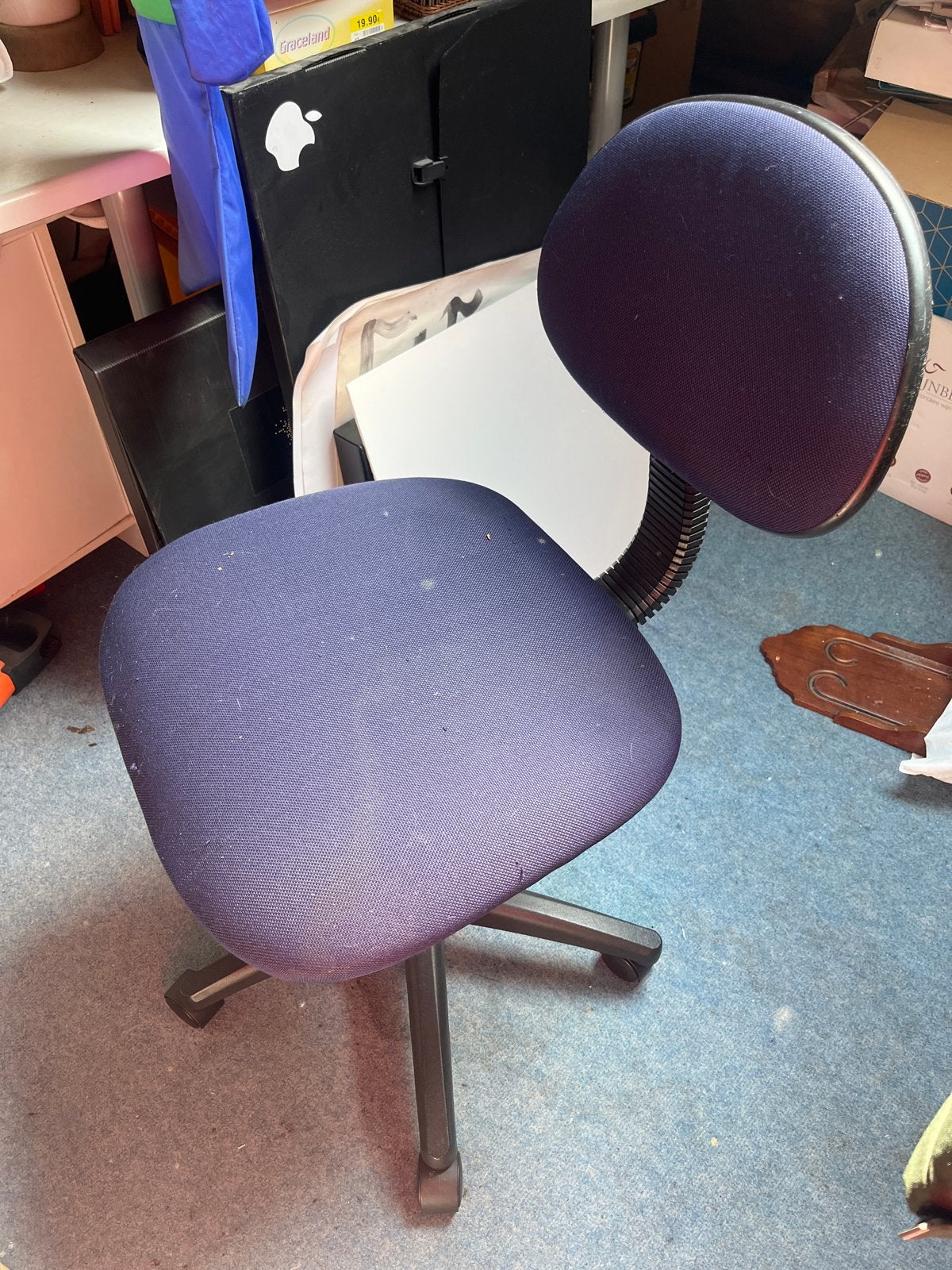 Blauwe bureaustoel, gebruikt, Ophalen, Gebruikt, Blauw, Bureaustoel