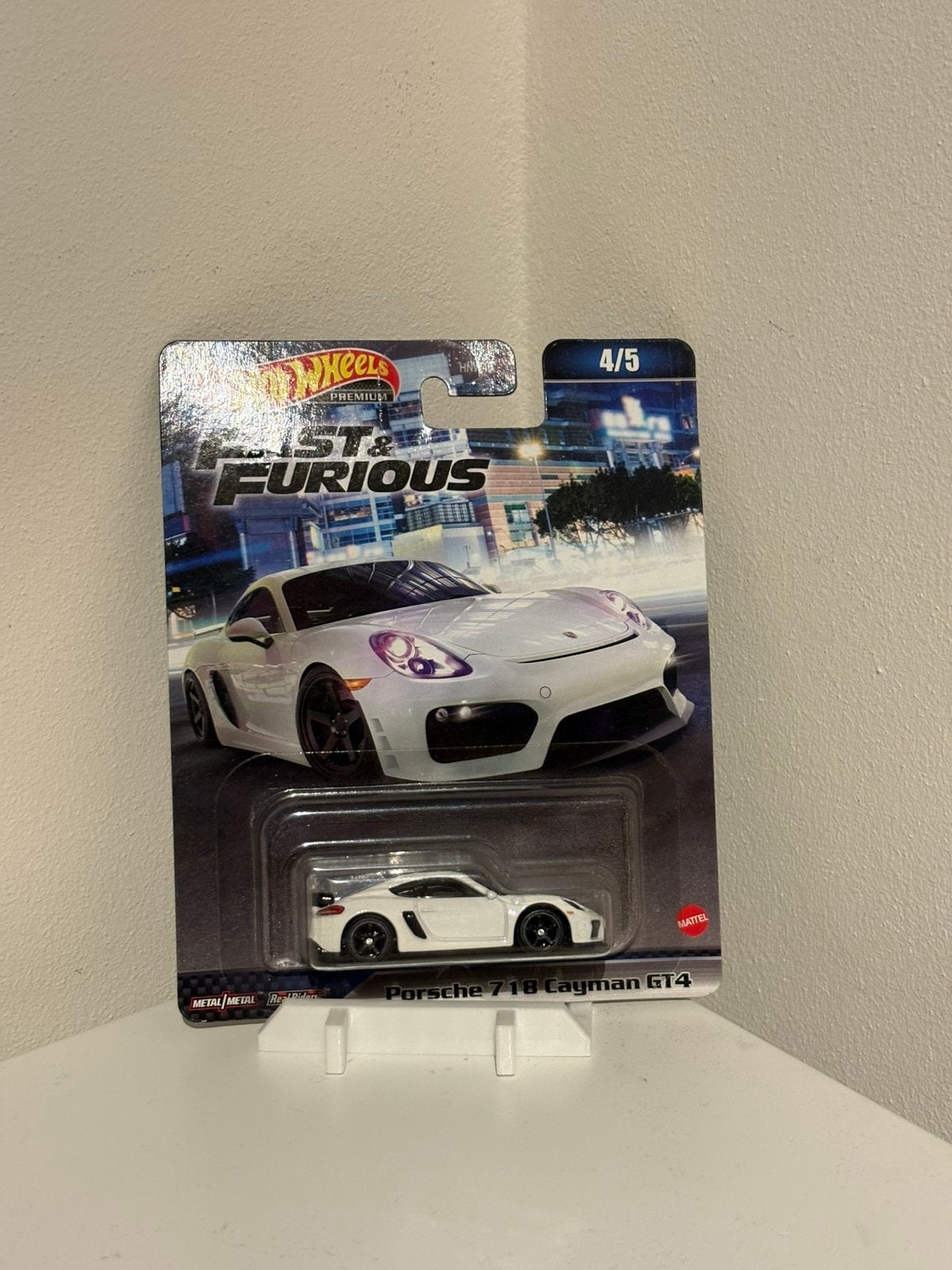 Hot Wheels Premium Porsche 718 Cayman Gt4, Hobby en Vrije tijd, Ophalen of Verzenden, Zo goed als nieuw, Auto