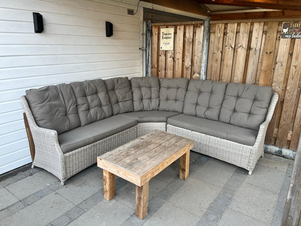 Bois Le Duc Loungeset met Kussens en Salontafel, Ophalen, 5 zitplaatsen, Gebruikt, Loungeset