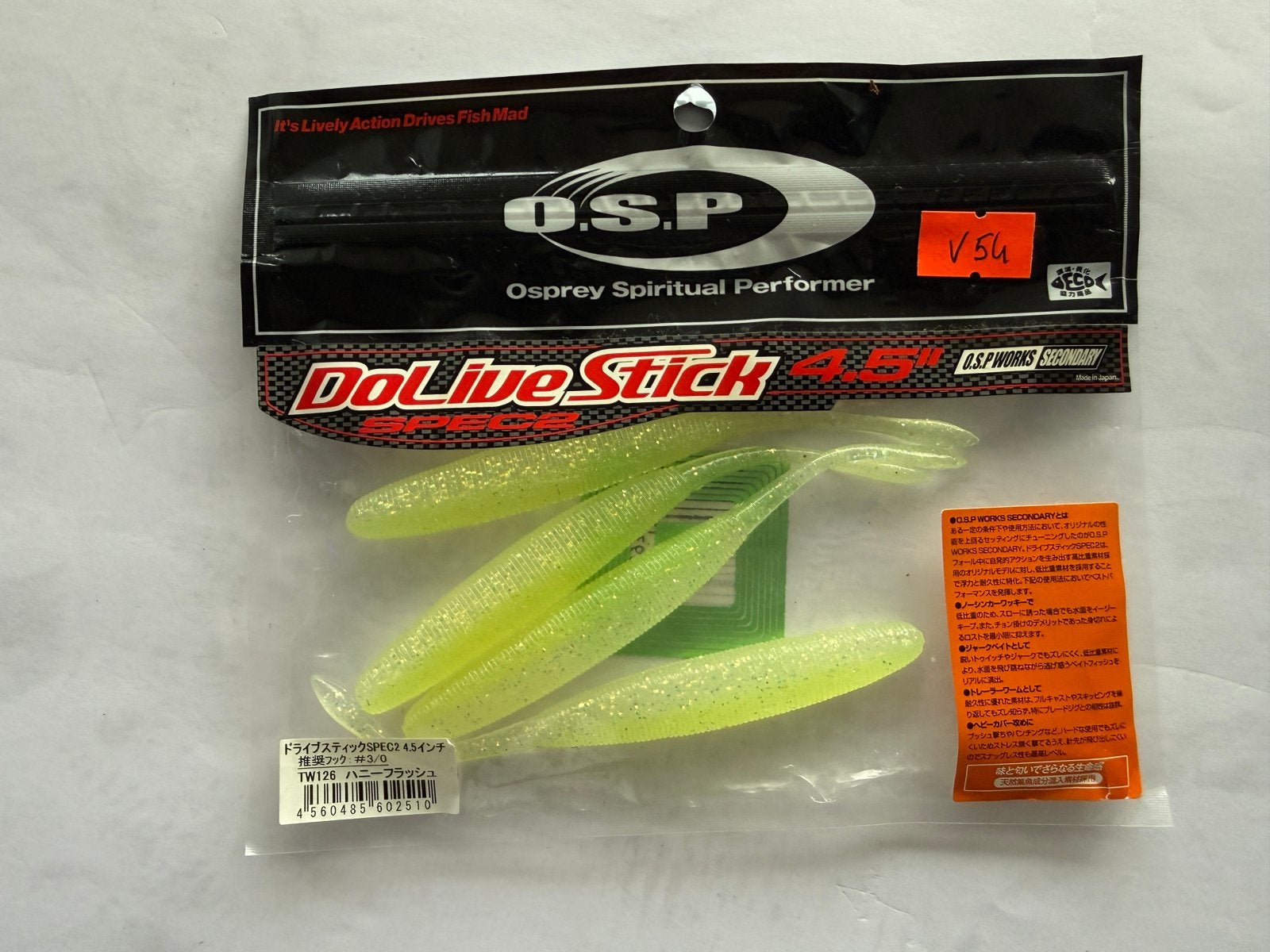 4x OSP DoLive Stick SPEC2 4.5" Honey Flash V54, Ophalen of Verzenden, Zo goed als nieuw, Overige typen