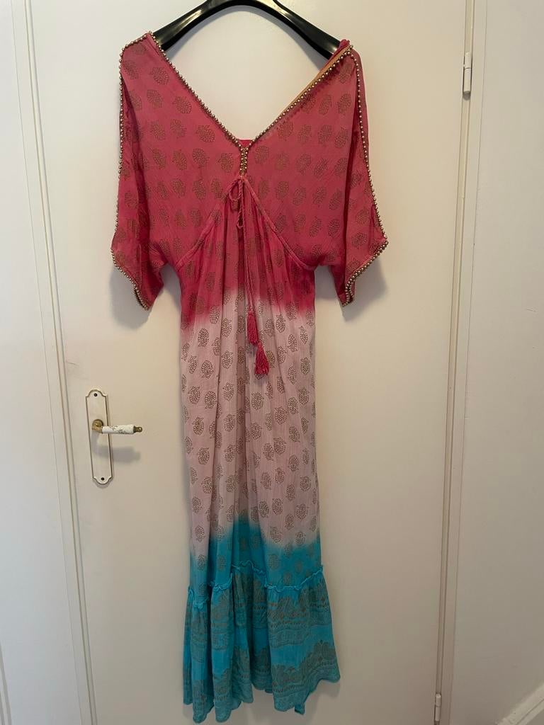 Mooie Ibiza Boho style maxidress - One Size, Maat 38/40 (M), Ophalen of Verzenden, Zo goed als nieuw, Roze