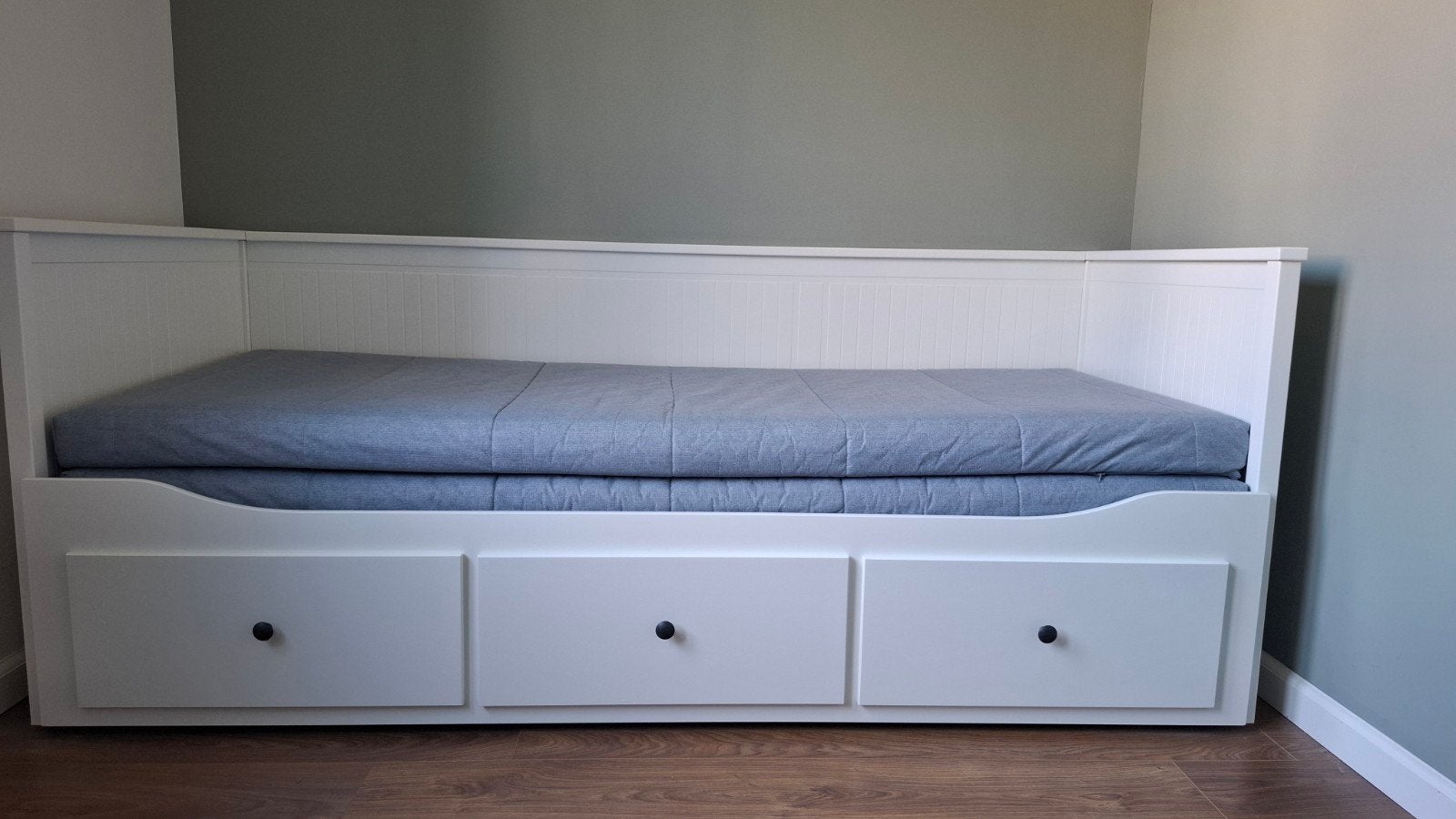 IKEA Hemnes Bedbank met 3 lades, Ophalen, Verstelbaar, Wit, Tweepersoons