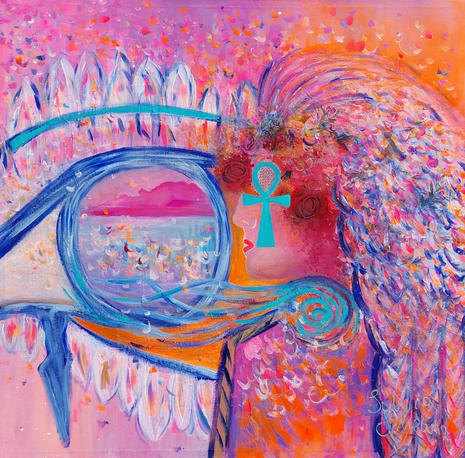 Artwork Schilderij Ankh Egypte, Ophalen