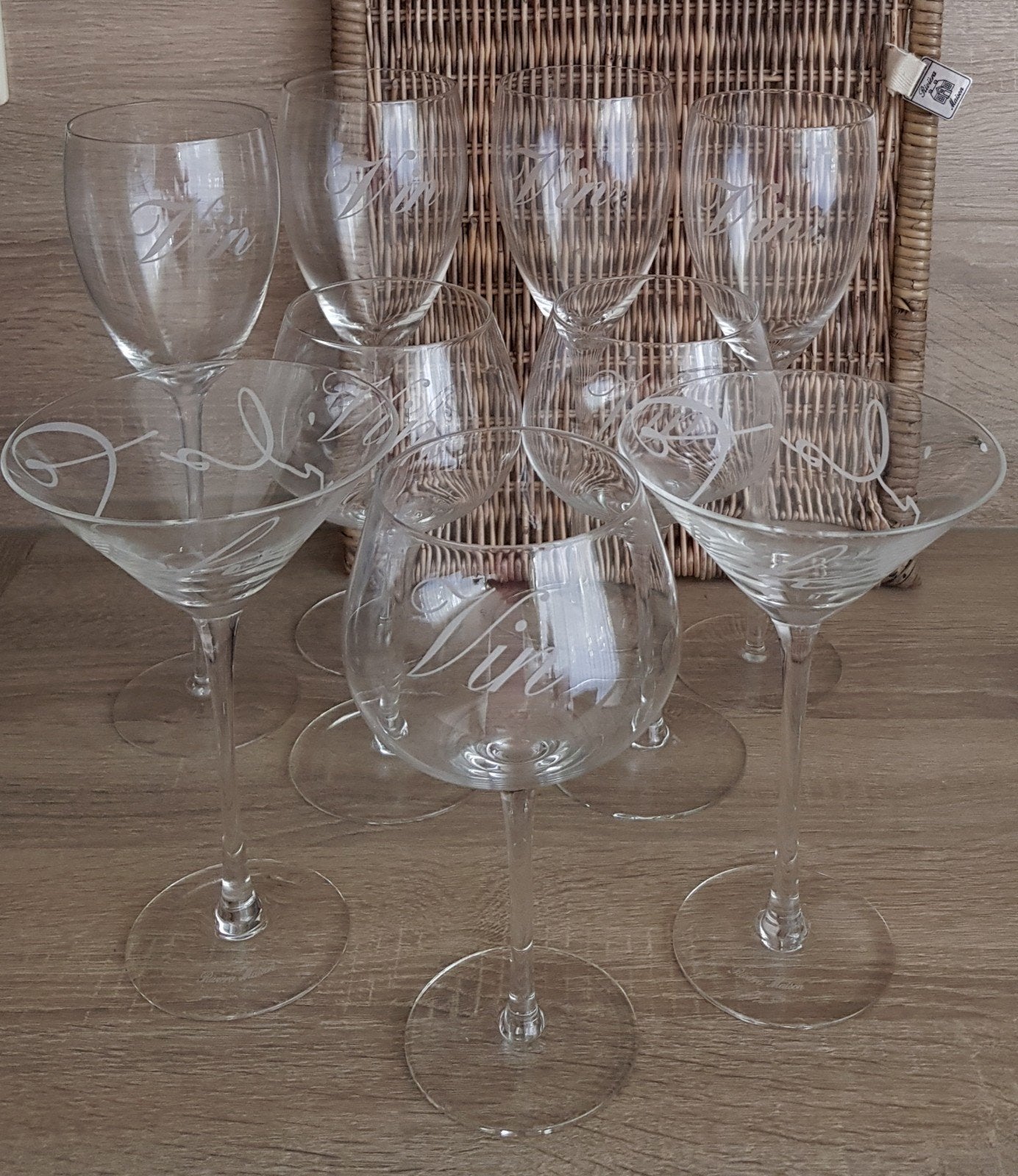 Riviera maison wijn en champagne glasservies, Ophalen, Zo goed als nieuw, Glas, Overige stijlen