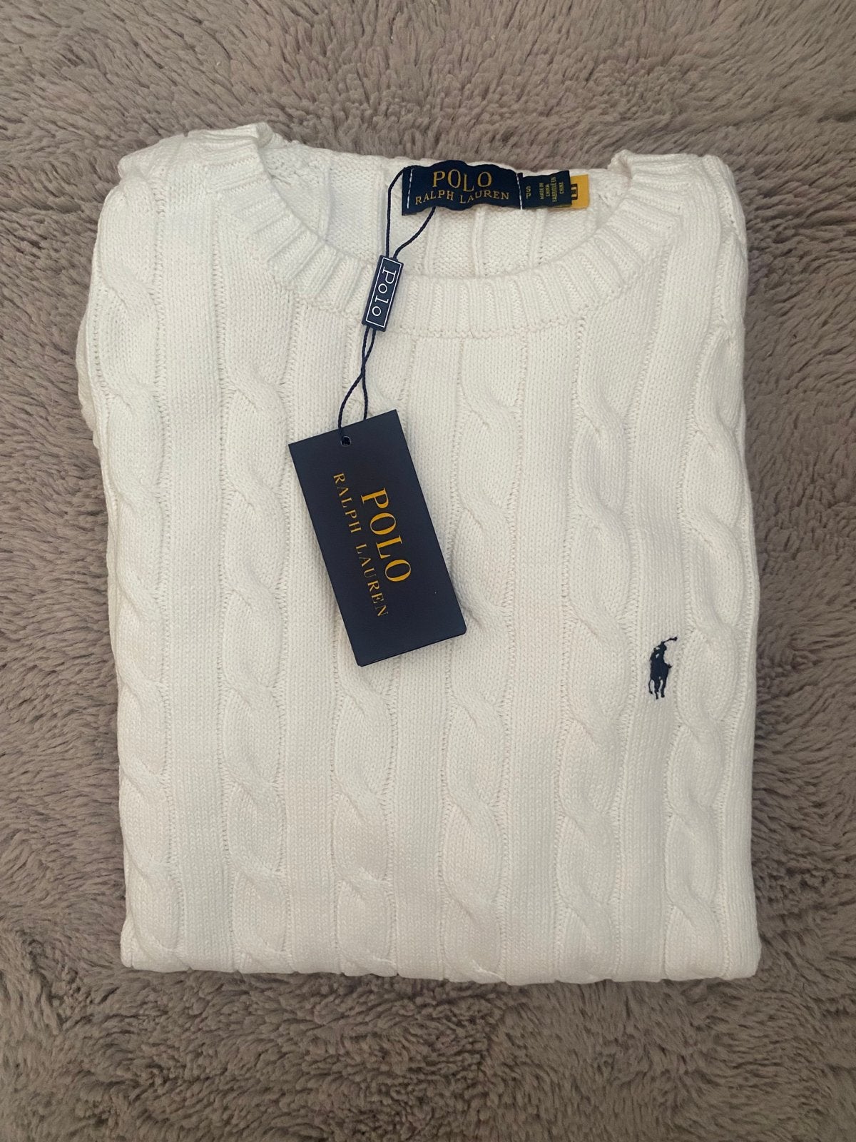Nieuwe Ralph Lauren kabeltrui - Wit, Kleding | Dames, Truien en Vesten, Verzenden, Nieuw, Wit