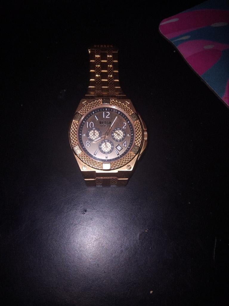 Versace horloge met doos en Versus kaart, Ophalen of Verzenden