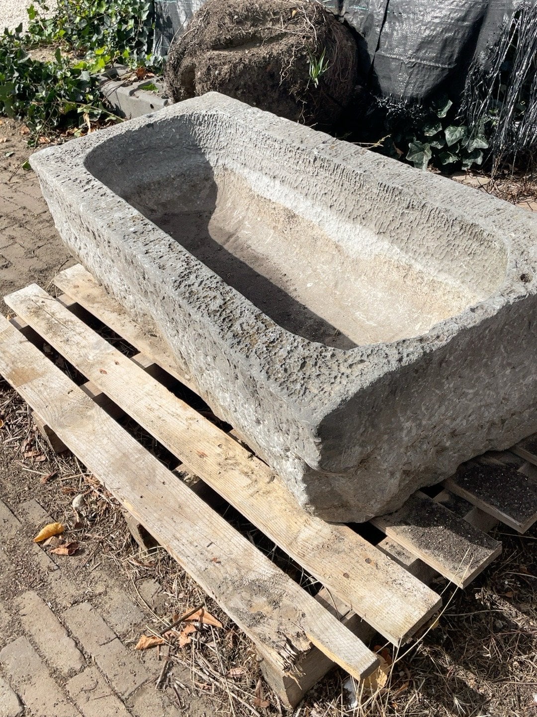 Massieve natuurstenen trog - plantenbak/waterbak, Ophalen of Verzenden