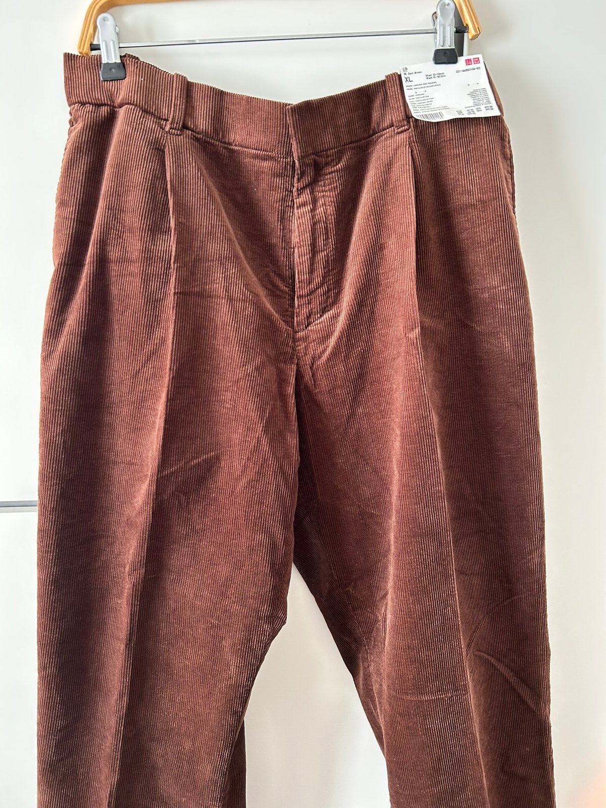 Nieuw Uniqlo Corduroy Wijde Broek Maat XL Bruin Lengte 105cm, Bruin, Maat 46/48 (XL) of groter, Nieuw, Ophalen of Verzenden