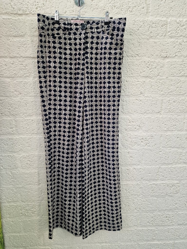 Studio Anneloes broek maat M print blauw wit, Maat 38/40 (M), Blauw, Ophalen of Verzenden, Zo goed als nieuw