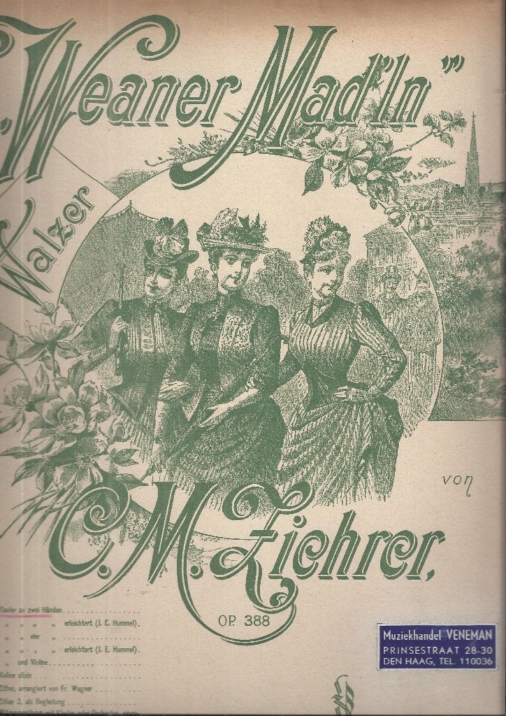 Ba28 bladmuziek weaner mad'ln c m zieher opus 388, Ophalen of Verzenden, Gebruikt, Artiest of Componist, Klassiek