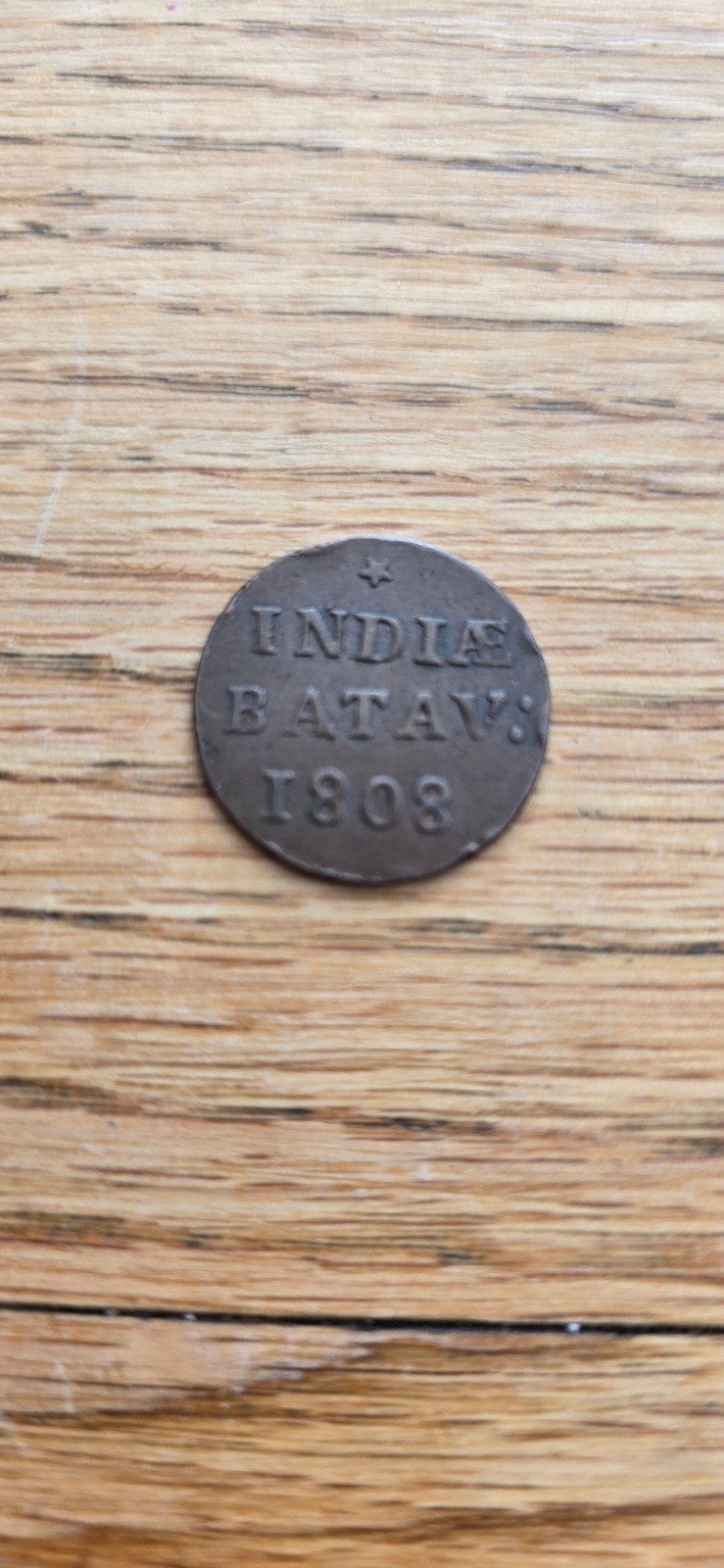 Historische munt: India Batav 1808, Postzegels en Munten, Munten | Azië, Ophalen of Verzenden, Centraal-Azië, Losse munt