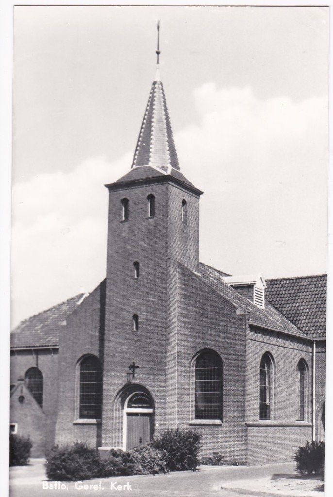 Baflo (Gr) Geref. Kerk., Verzamelen, Ansichtkaarten | Nederland, Ophalen, 1940 tot 1960, Ongelopen, Groningen