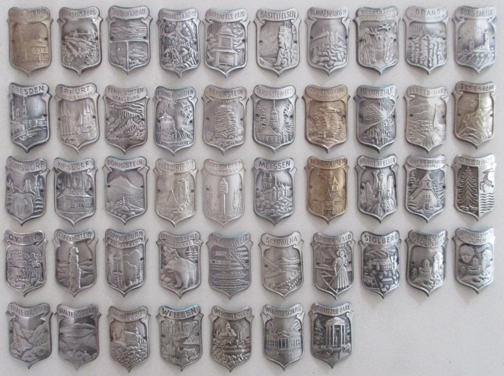 Metalen Oost-Duitse Wandelstokplaatjes (Stocknägel) NOS, Ophalen of Verzenden, Nieuw, Overige typen