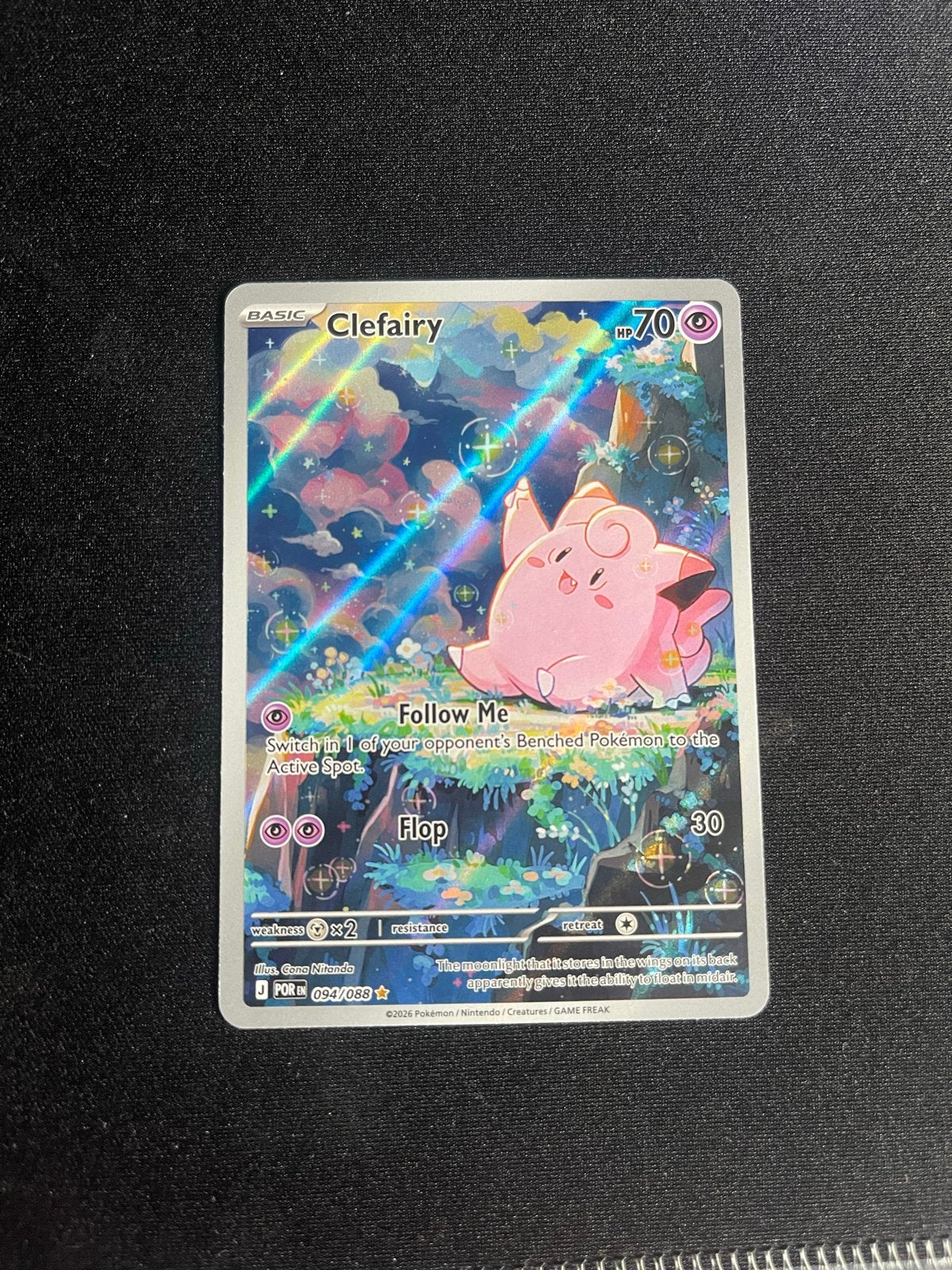 Clefairy 094/088 Reverse Holo - Pokémon Kaart, Ophalen of Verzenden, Zo goed als nieuw, Losse kaart, Foil
