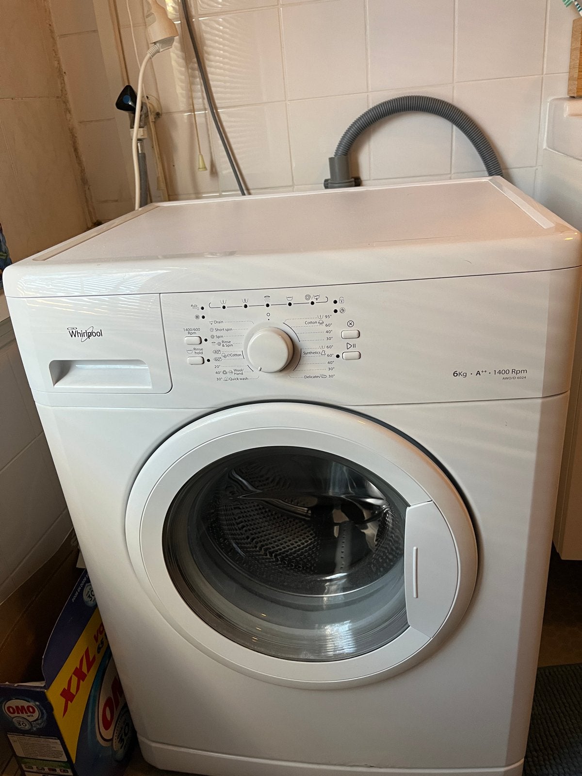 Whirlpool set wasmachine+droger set | 6kg & 7kg | werkend, Ophalen, Gebruikt, Voorlader, 85 tot 90 cm