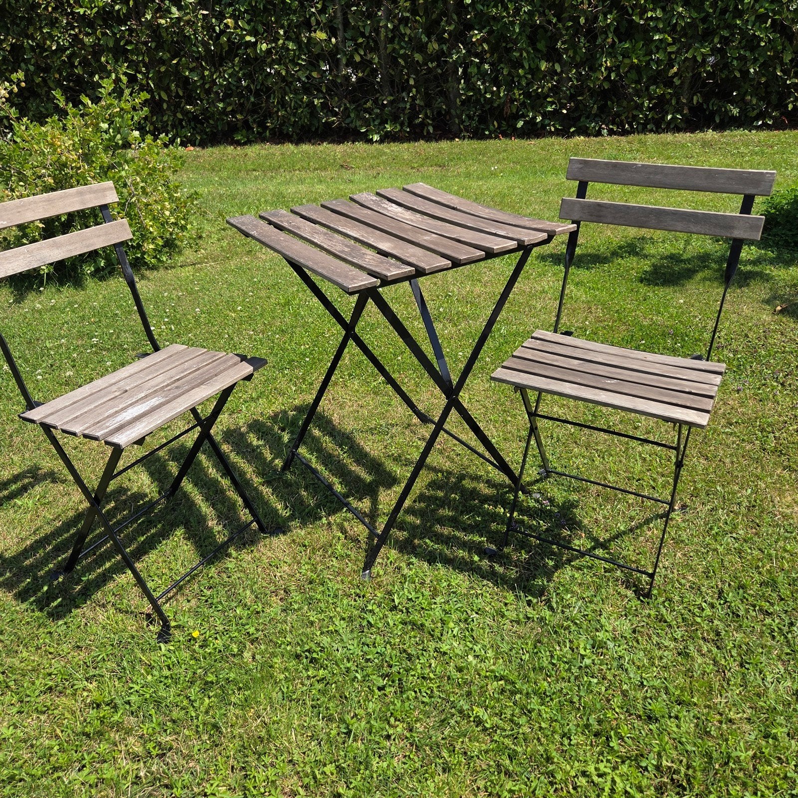 Ikea Tuinset bistroset tuintafel tuinstoelen inklapbaar, Tuin en Terras, Tuinsets en Loungesets, 2 zitplaatsen, Gebruikt, Ophalen of Verzenden
